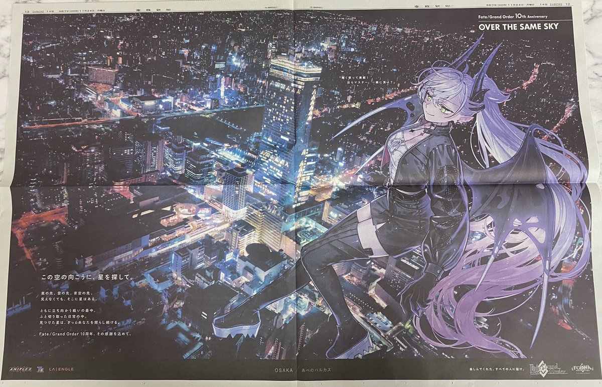 tkparu0829's tweet image. 大阪、産経新聞〜
 #fgo  #FGO10周年  #fgo新聞