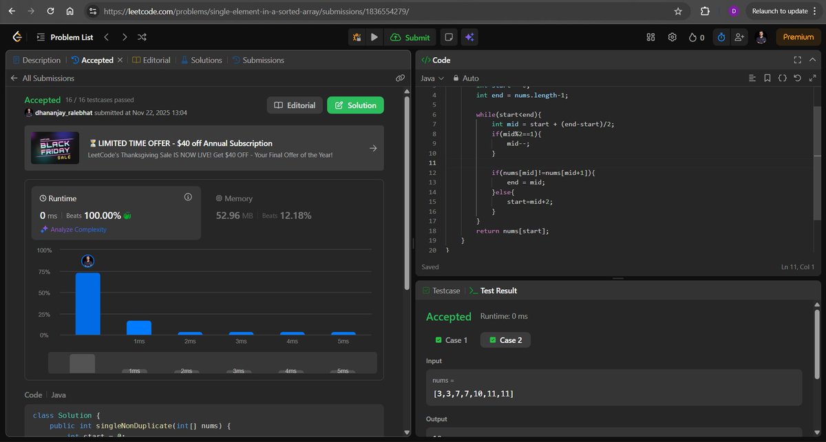 Dhananjay_R_26's tweet photo. Day 90-91 of #CodeWithConsistency #DSA 
Solved three questions on leetcode of Binary search and String
Revised:
✅Strings
✅OOP in Java
#Java #LearnInPublic #CodingJourney https://t.co/wsYLqEwkgA