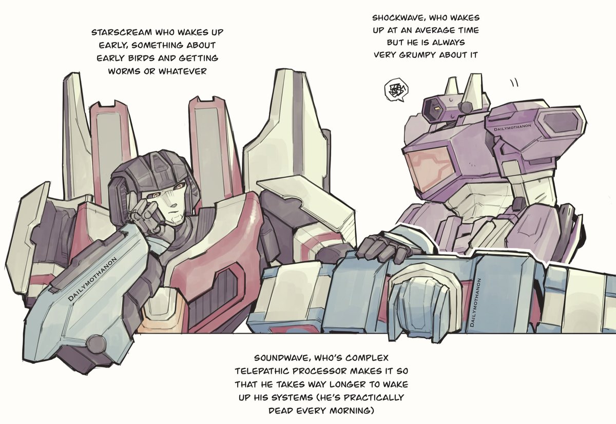 whyryouhere091's tweet image. Stupid High Guard that can’t even wake up at the same time… booo I hate them boooo (I love them)
#Transformers #TransformersOne #Starwavewave #Starscream #Soundwave #Shockwave #Soundstar