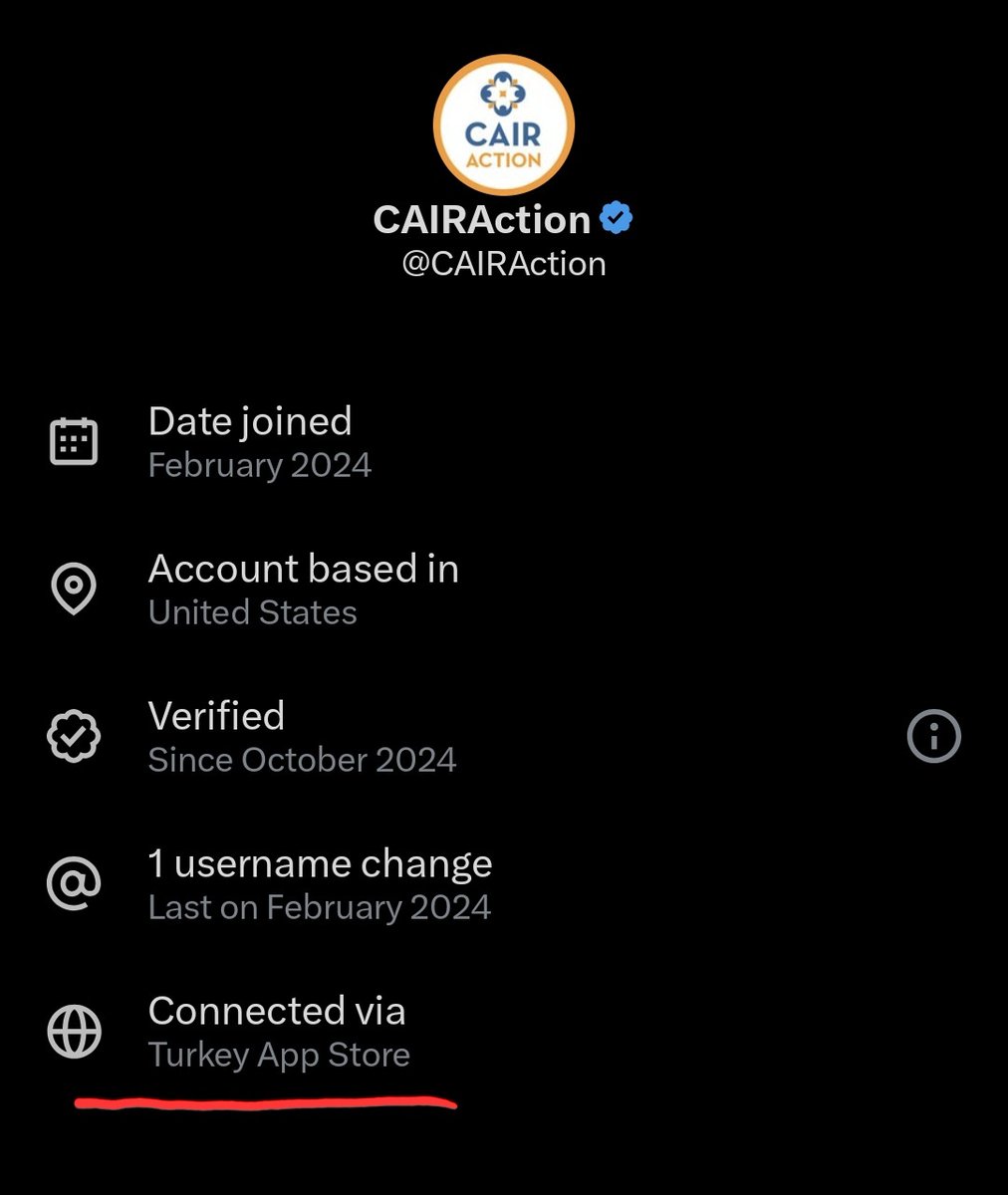 EFischberger's tweet image. Hello @CAIRNational 👋

Would you care to inform us as to why your 501(c)(4) arm is connected to X via the Turkish app store?