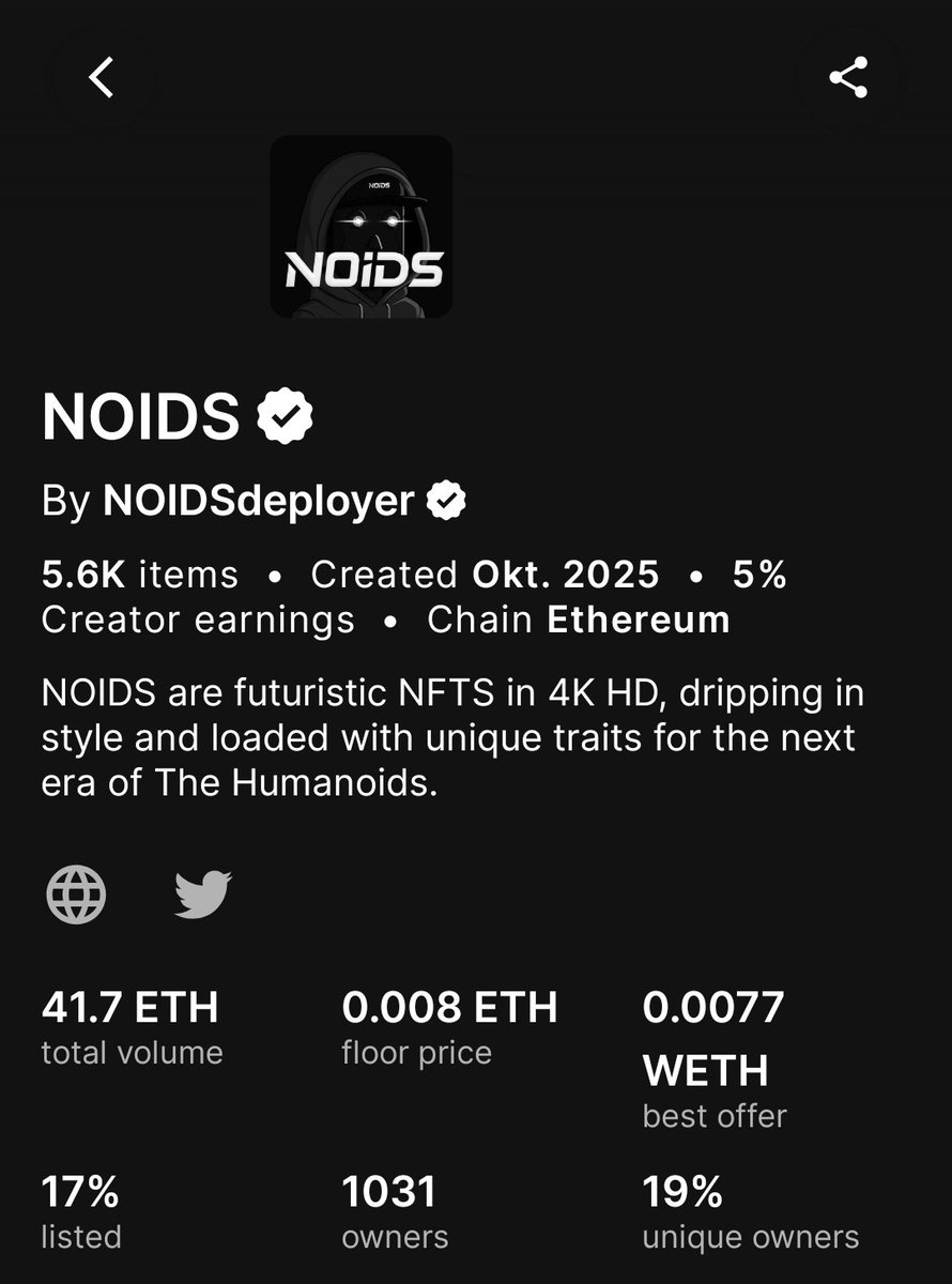 gintonic_eth's tweet image. Almost another 100% up since yesterday.

@thehumanoids are going to cross 0.01 soon 🤙