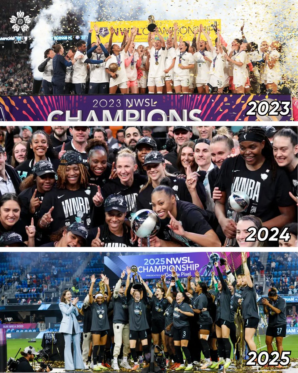 If you want to support a winning team in New York, root for the women 😏

New York has won a professional championship 3 years in a row - and every trophy has been lifted by women 🏆