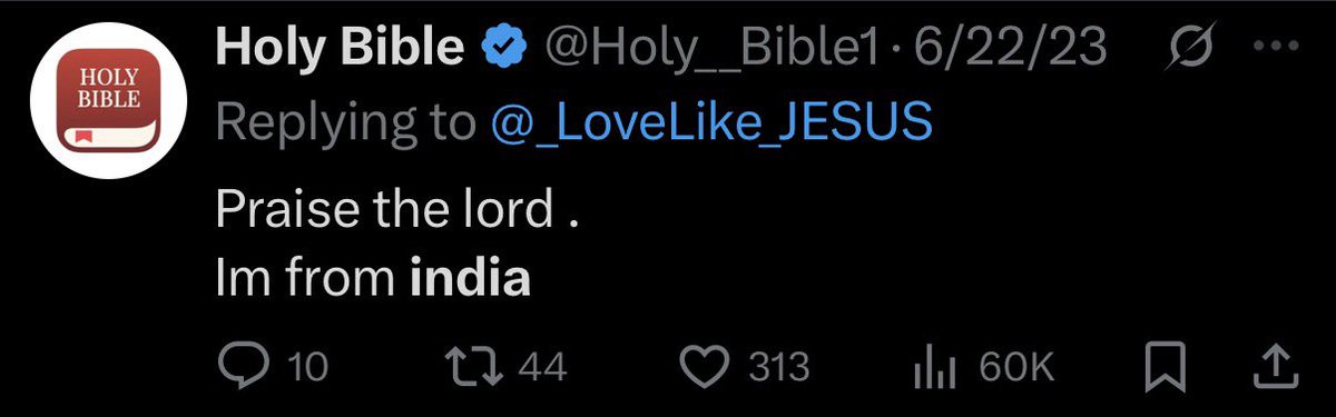 He has never hid this from his followers. We need good Christians across the globe, especially in India