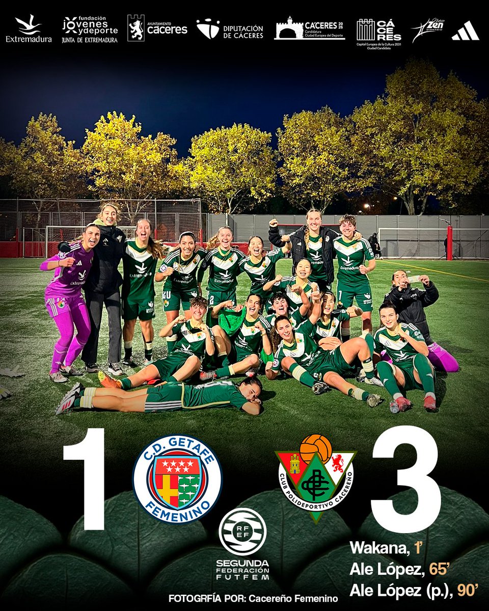 CacerenoFem's tweet photo. ⏸ FINAAAAAL DEL PARTIDO. EL FILIAL SUMA SU SEGUNDA VICTORIA SEGUIDA FUERA DE CASA ¡SEGUIMOS!

#GetafeCacereñoFem Atlético 🔵 1-3 💚

#EligeCreer #LaOrdenDelDecano
#AúpaCPC https://t.co/tTKRM6I4wL