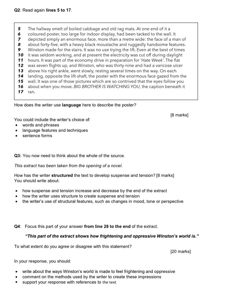 Mathew_Lynch44's tweet image. *NEW* Lang P1 for AQA June 2026 onwards

✅ Orwell’s 1984 

Specimen paper and PPT slide deck with scaffolds and model answers. 

Repost and help yourself 😊 #teamenglish 

dropbox.com/scl/fo/ttfnpmt…