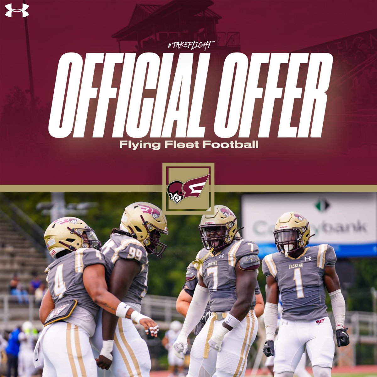 Braylin_md3's tweet photo. I am grateful to receive my 2nd Football offer to play for Erskine College in South Carolina. Thank you @coachLos_5 , I am ready to talk more about your program. @FleetFB @erskinecollege #takeflight https://t.co/UWpOY7rvxN