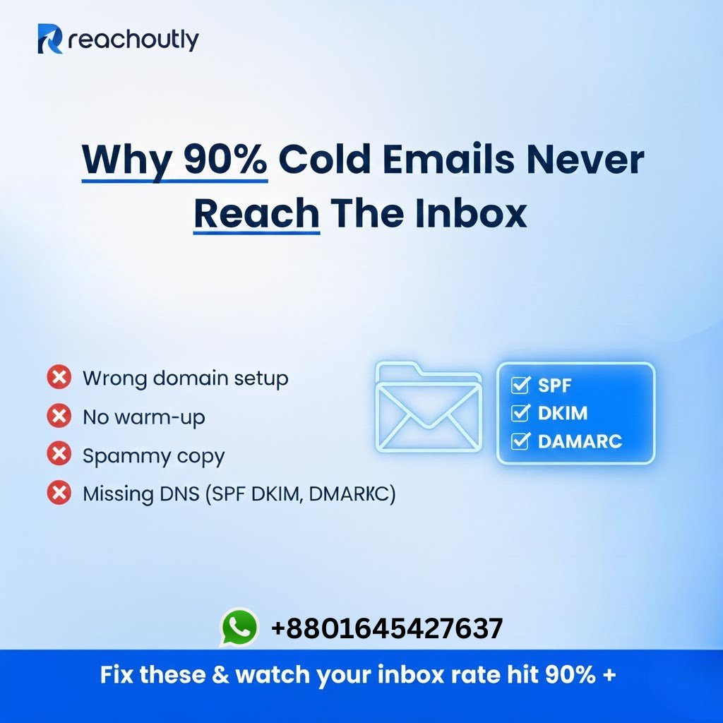 maruf_Emon05's tweet image. 90% of cold emails never reach the inbox, but yours don’t have to be one of them.
Fix your domain setup, warm-up properly, optimize your copy, and set SPF/DKIM/DMARC correctly.
📩 Want 90%+ inbox rate? I can set everything up for you.

#coldemail #coldoutreach #googleworkspace