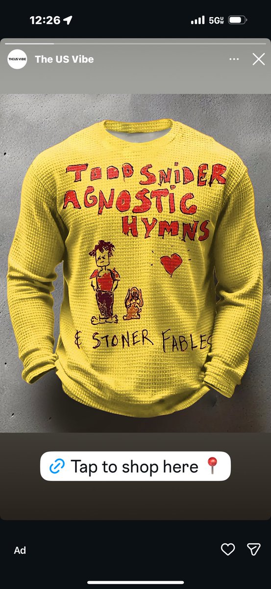 Spent $30 on this Todd Snider shirt then went out and made $45 driving Lyft to make up for it