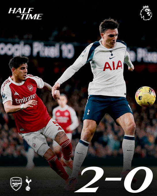 Half time - the 0/zero is the number of shots Spurs have had...