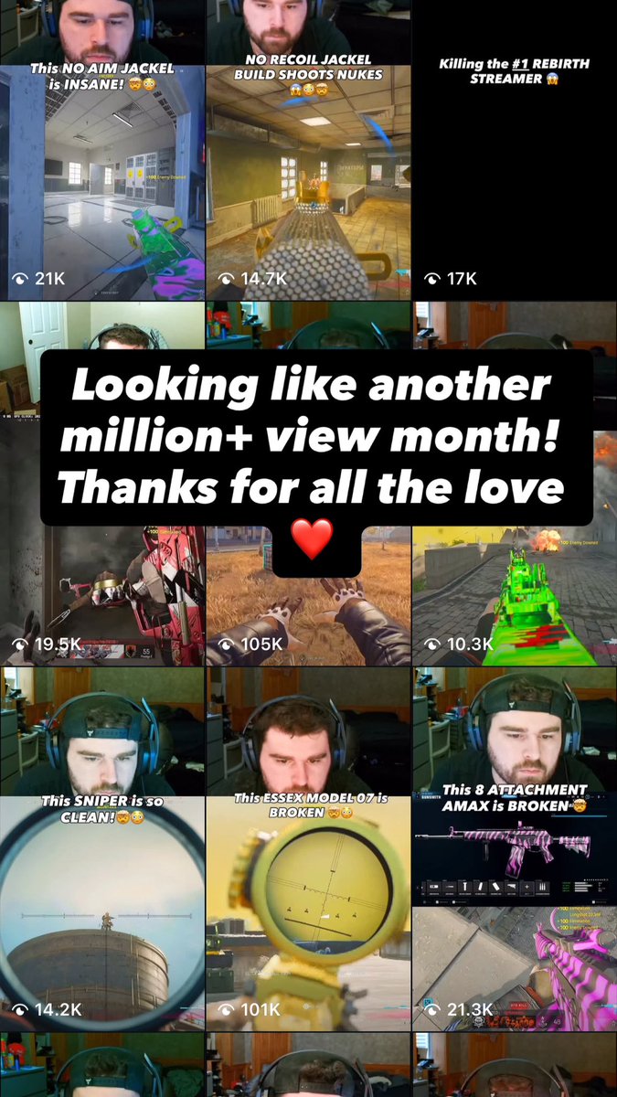 Been killing it on instagram and facebook this past month. Continuing to push forward! Appreciate the love ❤️