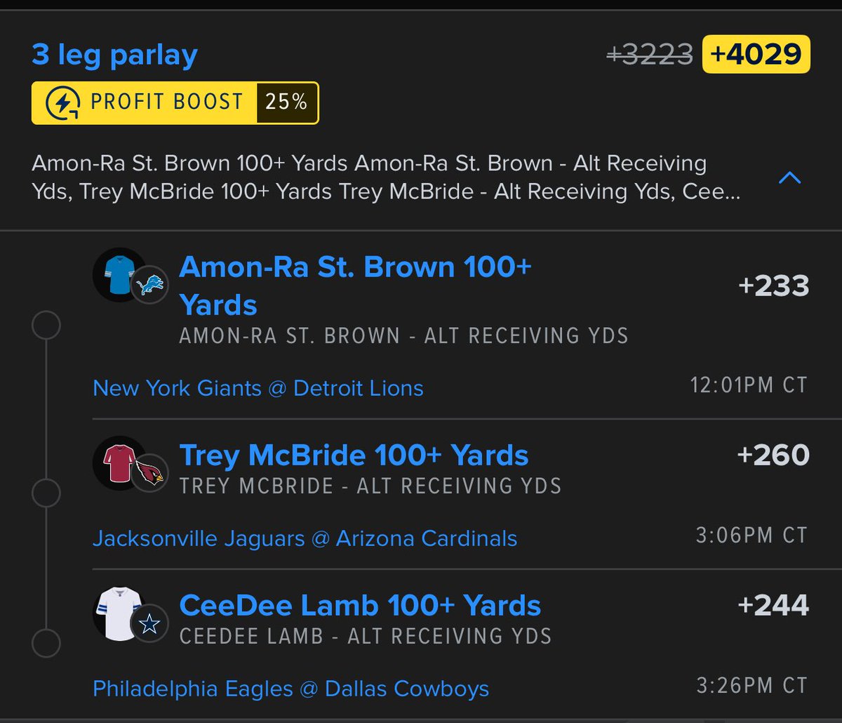 100 yards for the $100 Bills ☃️🏈