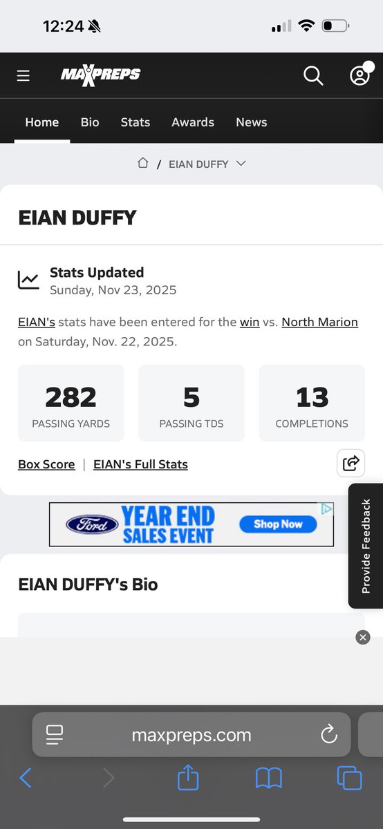 eian_duffy's tweet photo. ROUND 2 STATS - Big Win vs North Marion 57-38 ⁦@RecruitNitroHS⁩ ⁦@VisionQb⁩ ⁦@PrepRedzoneWV⁩ @maxprepswv https://t.co/AM52PSYXSh