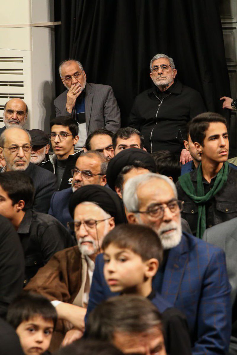 Presence of IRGCQF Commander Qa'ani at tonight's ceremony at Imam Khomeini Hosseiniyeh.