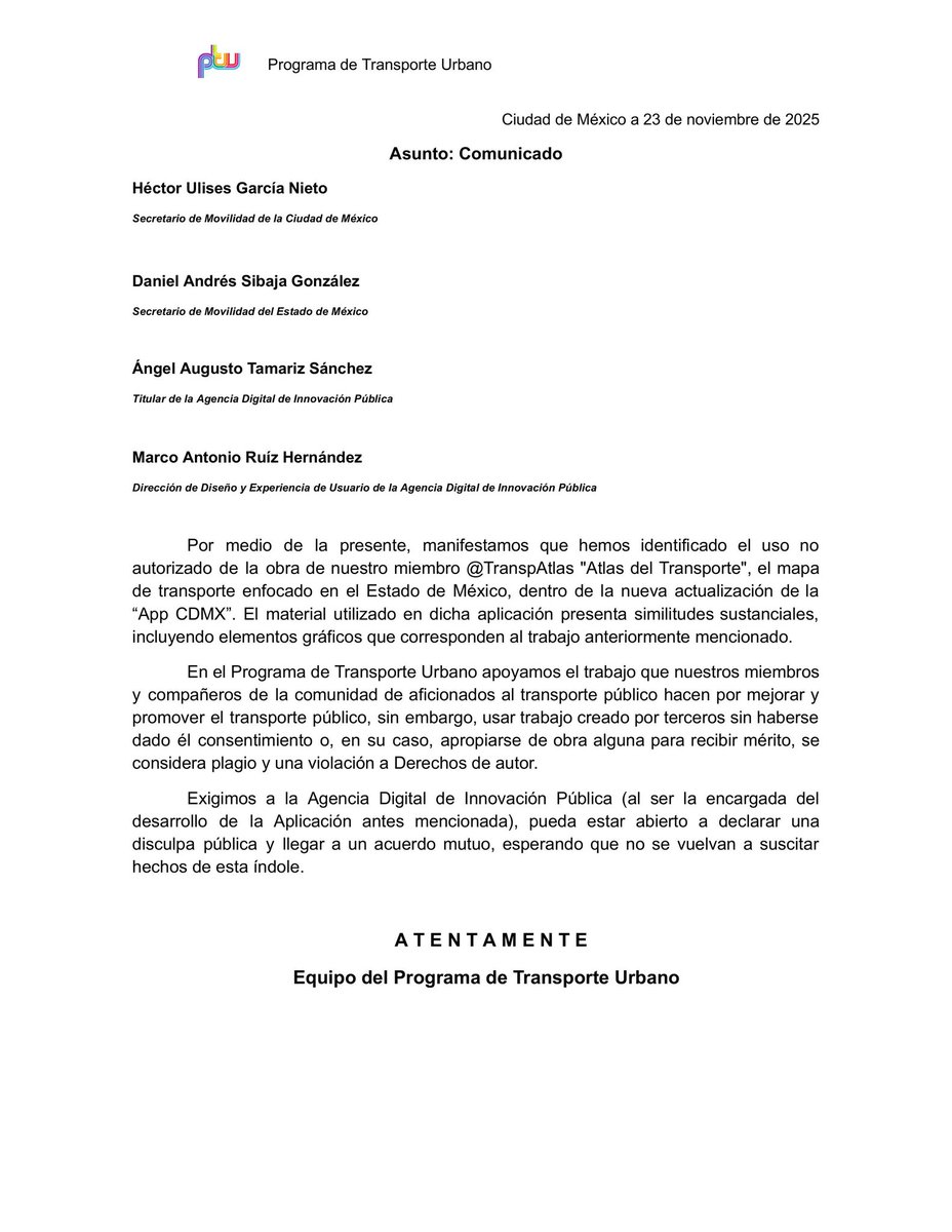 Programa de Transporte Urbano tweet media