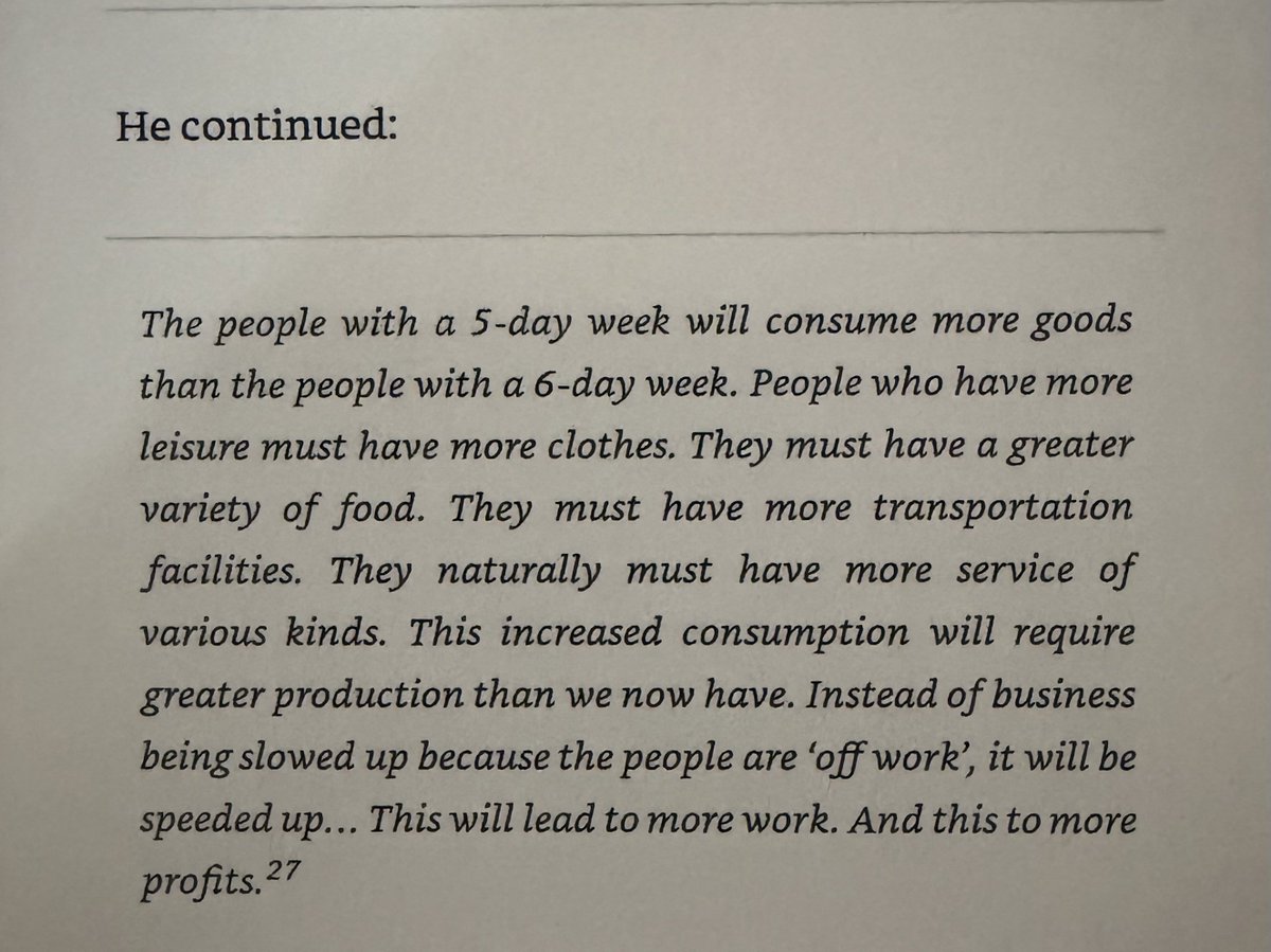 amritwt's tweet photo. why henry ford introduced the five day workweek: https://t.co/ZQhWbP5G0s
