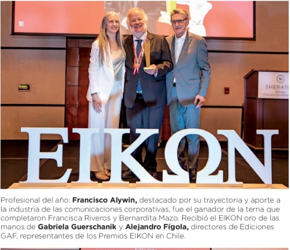 Muchas gracias al honorable jurado de los <a href="/PremiosEikon/">Premios Eikon</a> por esta distinción. Un orgullo para mi y también para #Focco
#comunicacióncorporativa 
#mejorescomunicacionesparaunnejorpaís