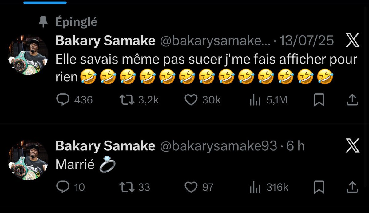 trankilmonpote's tweet photo. @bakarysamake93 Félicitations 🎉 https://t.co/gO5ptuQnaO