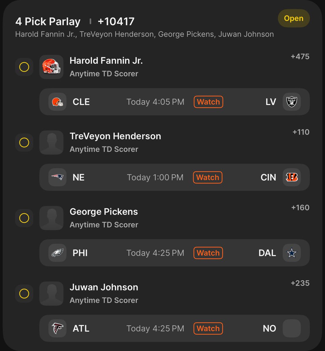 SportsBetWave's tweet photo. NFL 🏈 Any Time TD Parlay

#NFL #Parlay #DraftKings https://t.co/Q3D041BXcA