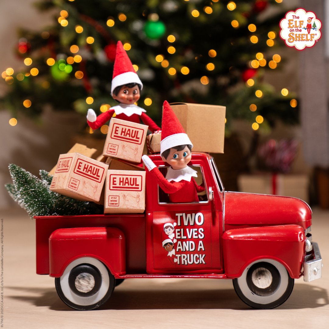 elfontheshelf's tweet photo. Fresh from the North Pole! 🎄 This week’s #ElfIdeas include Yum, Spongecake; Cutie Choir; Frost Pips Story Time; and Two Elves & a Truck—all easy, magical setups your Scout Elf can try next. Find them on our blog https://t.co/7kaBFFRryI #ElfontheShelf #ElfIdeas https://t.co/BqHzXzMhYu