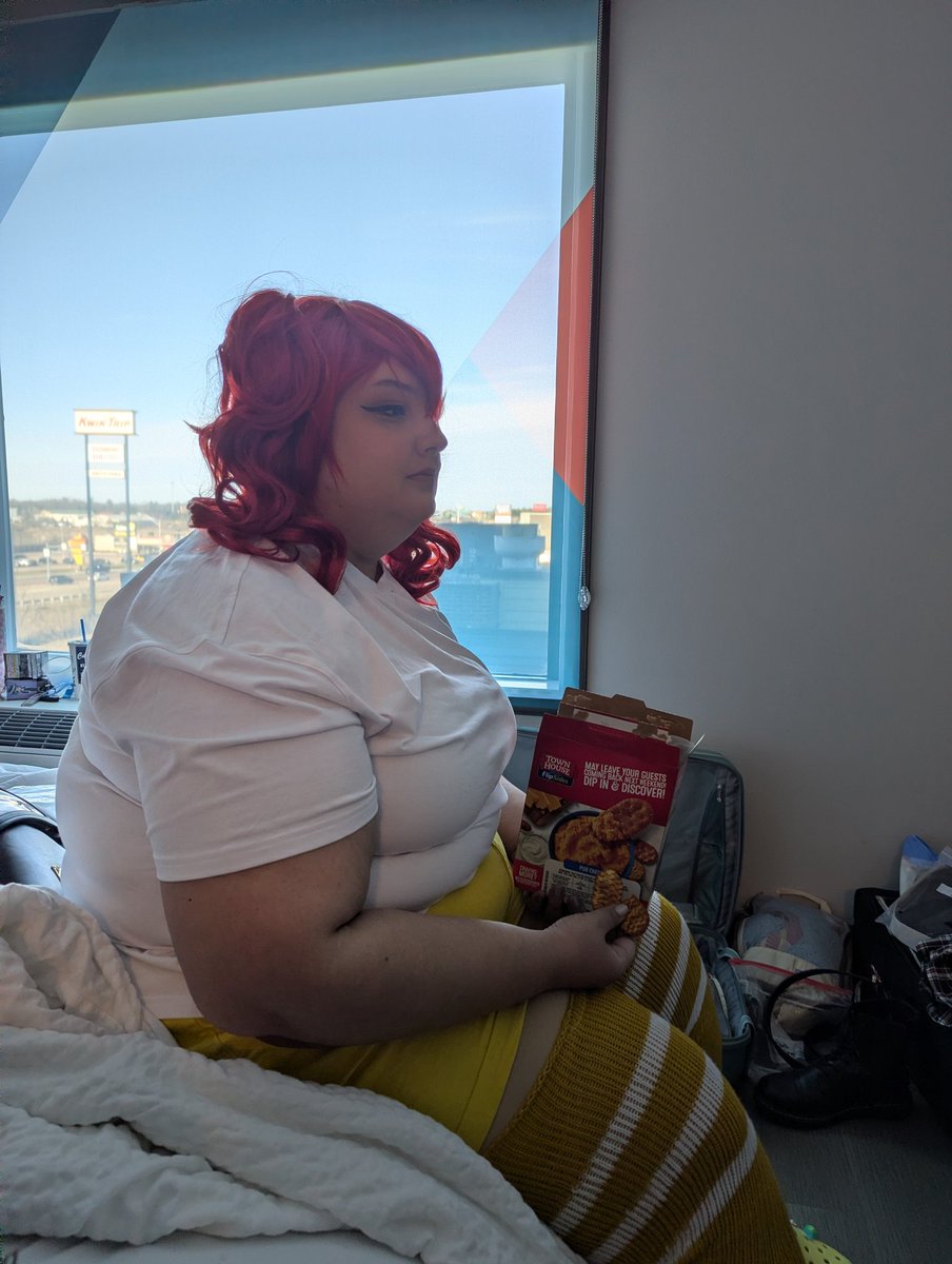 lilbluecaboose's tweet photo. day 3.5 of the party con dead silent in the hotel room eating crackers #yup #imexhausted https://t.co/4KOZq6wifp