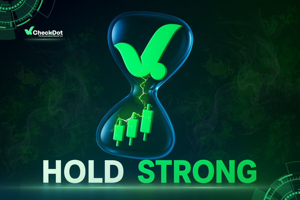 Checkdot_proto's tweet image. Sunday energy activated: 
Hold strong. Stay calm. Stay focused. ⚡⏳ 

Conviction high, vision clear!
$CDT keeps leading the way.
Let’s build, grow, and win together. 🙌💚

👉 Hold now: tinyurl.com/GrabCDTNow

#CheckDot | #WeekendVibes | #CryptoMarket | #BlockchainSecurity