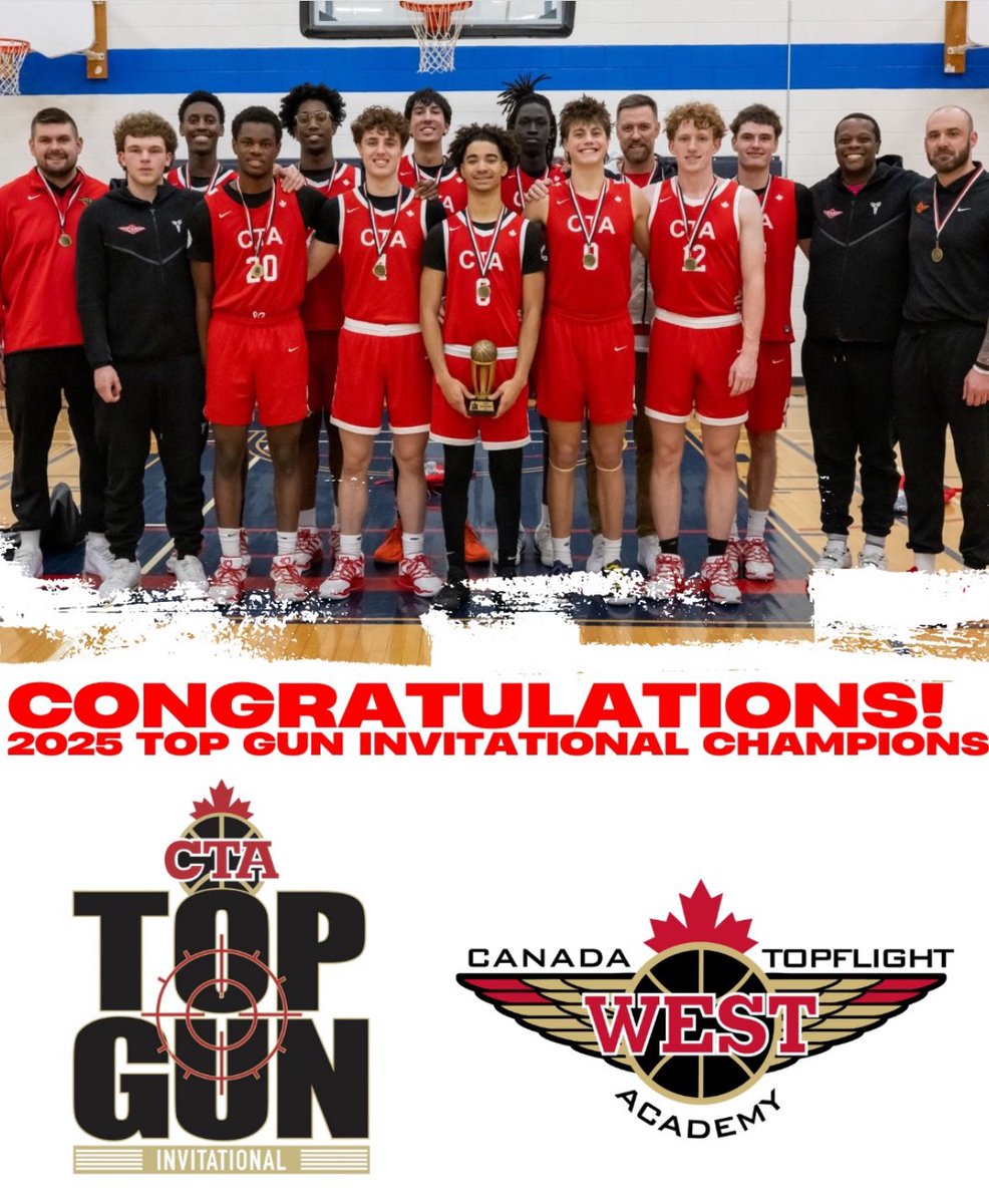 CanadaTopflight's tweet image. Congrats to @cta_west White winning 2025 Top Gun Invitational with impressive 92-66 win over CTA Gold! @DrewEbanks @onpointscouting @wesblairbrown @themapleminute @michaeltorres03 @HuffmanCoach @coachsir_value