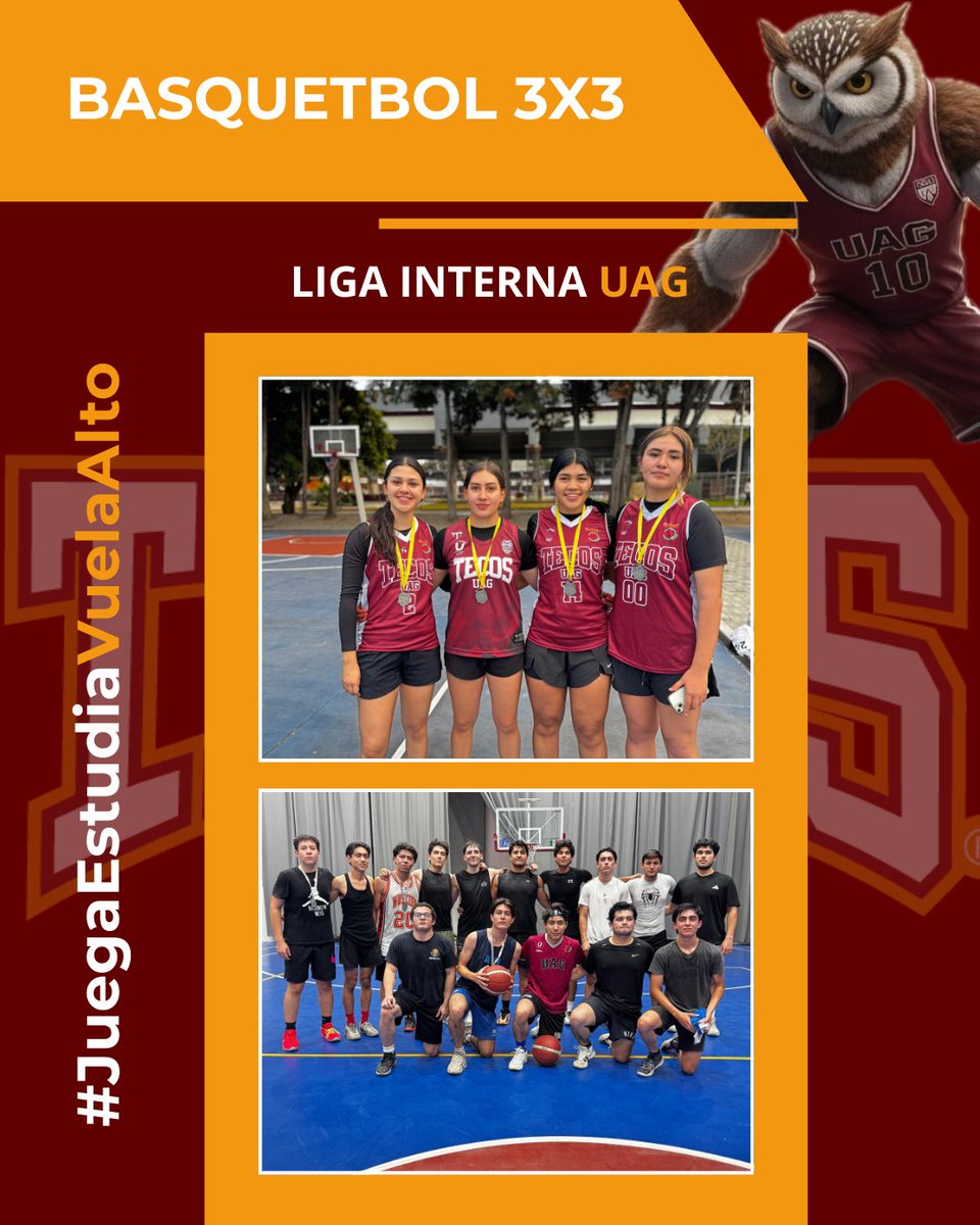 UAG_Deportes's tweet photo. 🏀Primera liga interna | BASQUETBOL 3X3 UAG | #JuegaEstudiaVuelaAlto 🦉 https://t.co/1ZHuTvu6L5