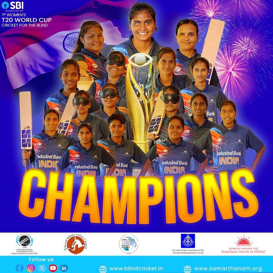 DipeshBathraBJP's tweet image. #NarendraModi जी #DrMohanYadav जी

देश की बेटियों ने फिर रचा इतिहास!

भारतीय महिला ब्लाइंड क्रिकेट टीम ने पहली वूमेंस T20 क्रिकेट वर्ल्ड कप फॉर द ब्लाइंड 2025&apos; जीतकर देश को दुनिया में गौरवान्वित किया है। 

इस जीत से देश भर में हर्षोल्लास है। इसके लिए पूरी टीम को हार्दिक 

(1/2)