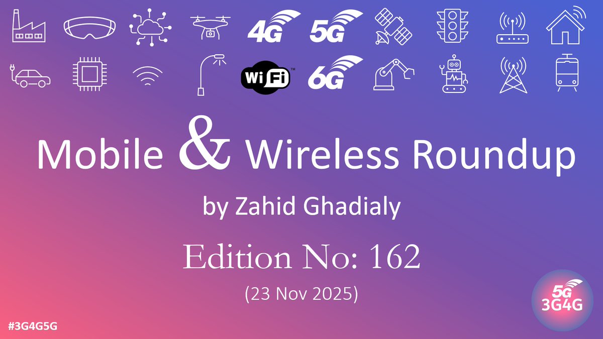 Published Mobile &amp; Wireless Roundup No. 162, covering my latest posts and news that caught my eye recently. If you find it useful, please like, comment or share.

newsletter.3g4g.co.uk/p/mobile-wirel…

#3G4G5G #Telecoms #Mobile #Wireless #Newsletter #6G #5G #4G #LTE #OpenRAN #Spectrum