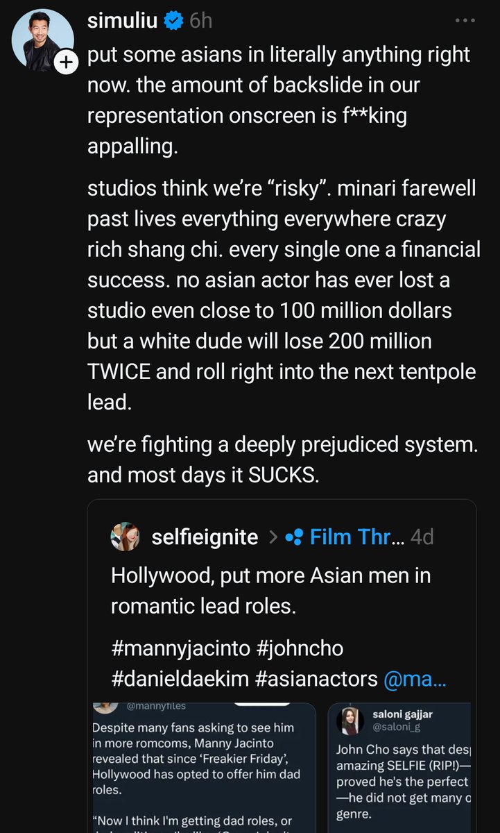 SelfieIgnite's tweet photo. Simu Liu reposted my Threads post.
https://t.co/GJo4sx2kJv
#asianactors #asianrepresentation #marvel #mcu #shangchi #avengersdoomsday https://t.co/IgtrAXqn8z