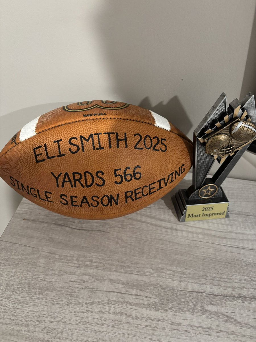 EliSmith_5's tweet photo. Single szn school record. (All region WR) 
All conference WR &amp; DB!! @JebPalka @PStuursm @CoachKujawa @CoachBird_7 @CoachKJLandis @Coach_HThompson @MichFBFrenzy @CoachHuhn @RealCoachDougA @Coach_T_Smith_ @coachjimcaserta https://t.co/xsTisVyF89