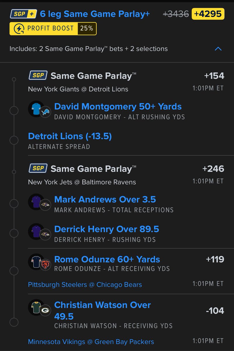 🏈 Week 12 Boost plays 🏈
1U on each