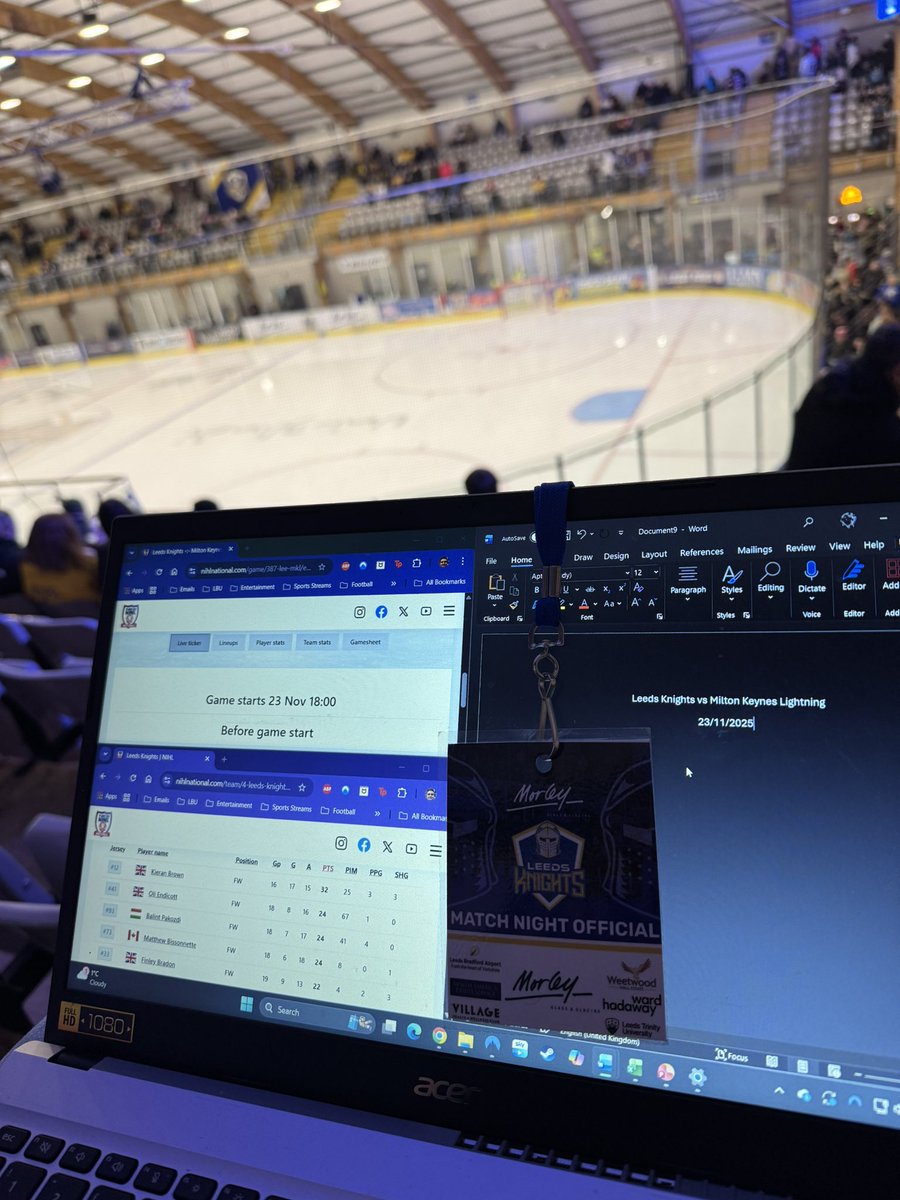 FLJourno's tweet image. Getting to cover my first Ice Hockey game, massively excited. 

Thank you @Leedsknights for having me.