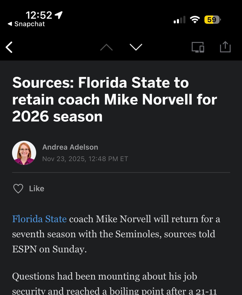 billywaterlime's tweet photo. @SeminoleAlford you just signed your own termination letter. Hope it was worth it. #firemike https://t.co/LrRQDypYb2