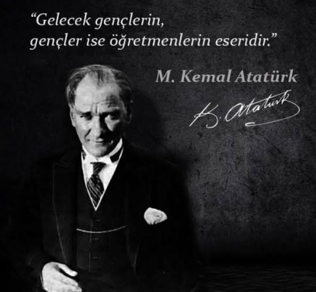Türkiye Cumhuriyetinin Kurucusu
BAŞÒĞRETMENİMİZ ATAMIZ 
MUSTAFA KEMAL ATATÜRK  olmak üzere  tüm  Öğretmenlerimizin 
24 Kasım  Òğretmenler günü kutlu olsun...❤️🇹🇷❤️🇹🇷❤️🇹🇷🇹🇷🇹🇷🇹🇷🇹🇷🇹🇷