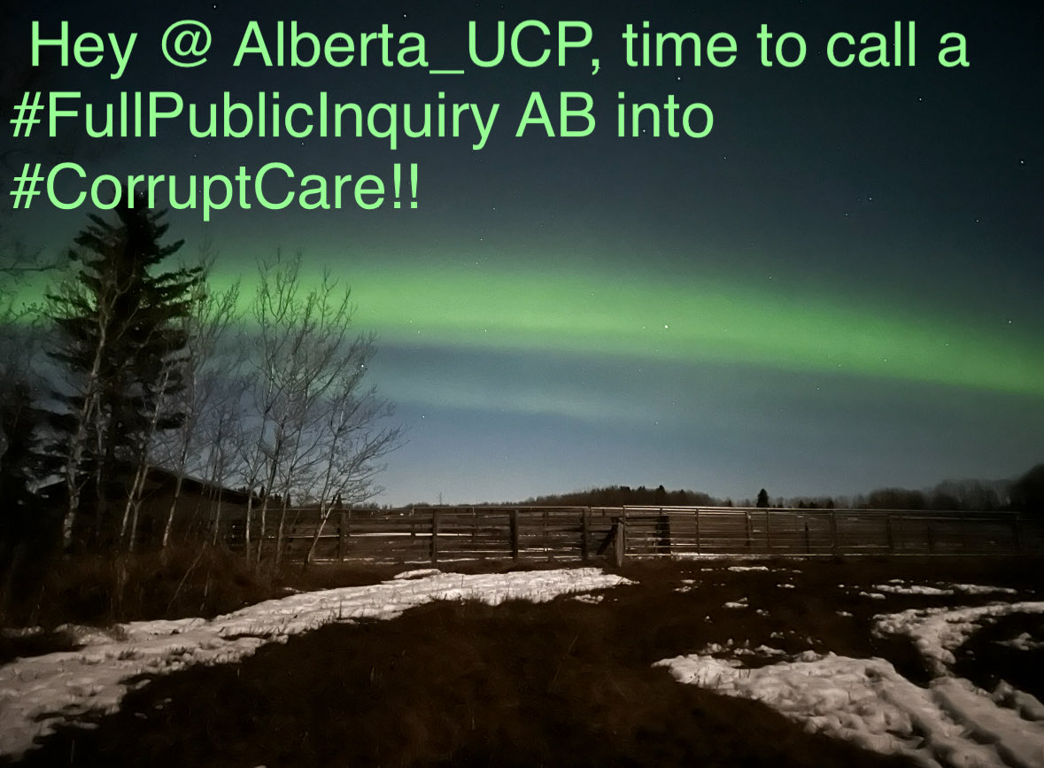 Day 56:

Hey <a href="/Alberta_UCP/">United Conservative Party of Alberta</a>, time to call a #FullPublicInquiryAB 
 into #CorruptCare. 

Tweeting EVERY SINGLE DAY until they call for a full public inquiry with #SubpoenaPower! 

#Alberta #UCP #RedforEd #ISupportTeachers #ISupportNursingCareStaff <a href="/ABDanielleSmith/">Danielle Smith</a> #GeneralStrike