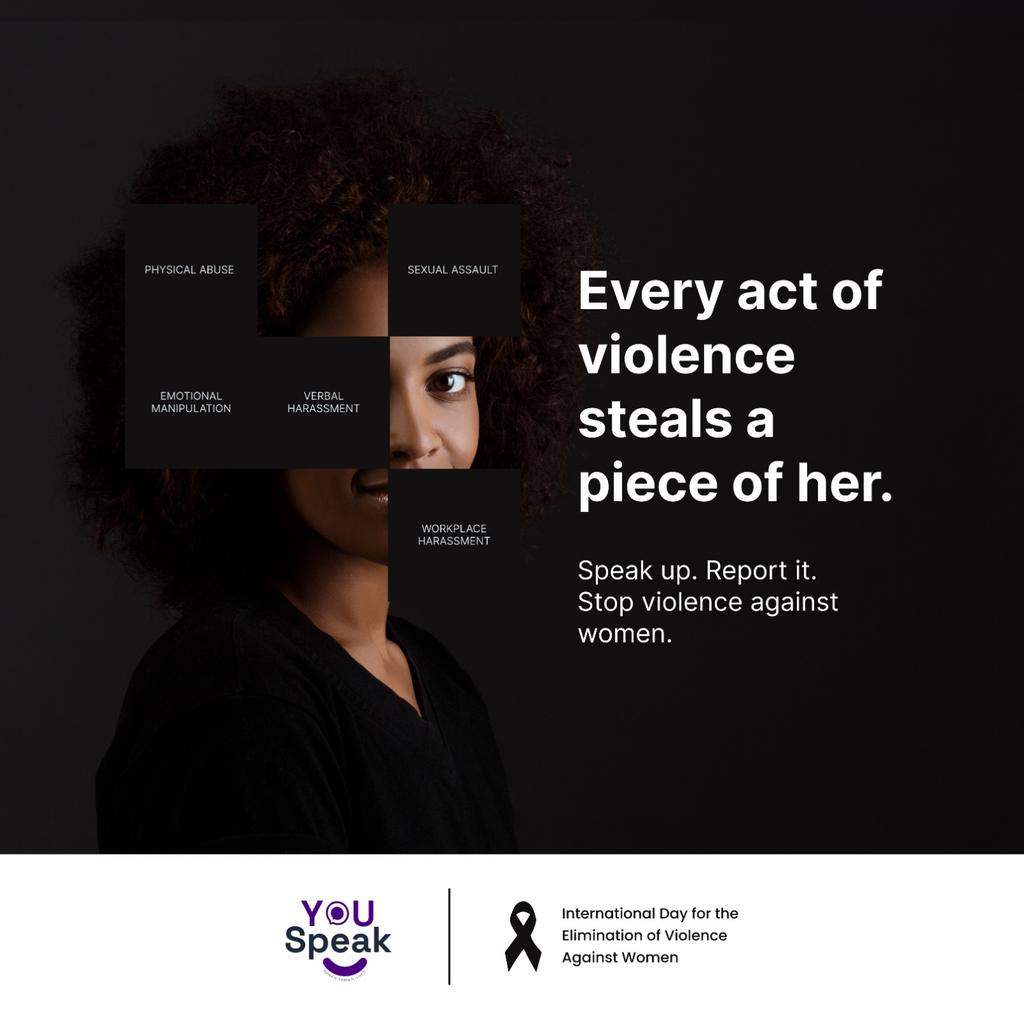 YouSpeakHQ's tweet photo. No one should shut up in the face of violence, speak up, your voice can be the lifeline someone else needs. 

Report it, reach out to a trusted friend or a local support line, and let the world know that cruelty will not be tolerated. 

#EndGBV #SpeakOut https://t.co/KXZ1TsSDL4