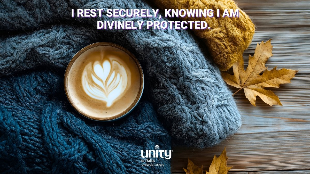 UnityDallas's tweet image. Protected
“I REST SECURELY, KNOWING I AM DIVINELY PROTECTED..”– Dailyword.com
#DailyWord #Unity #UnityDallas #Protected