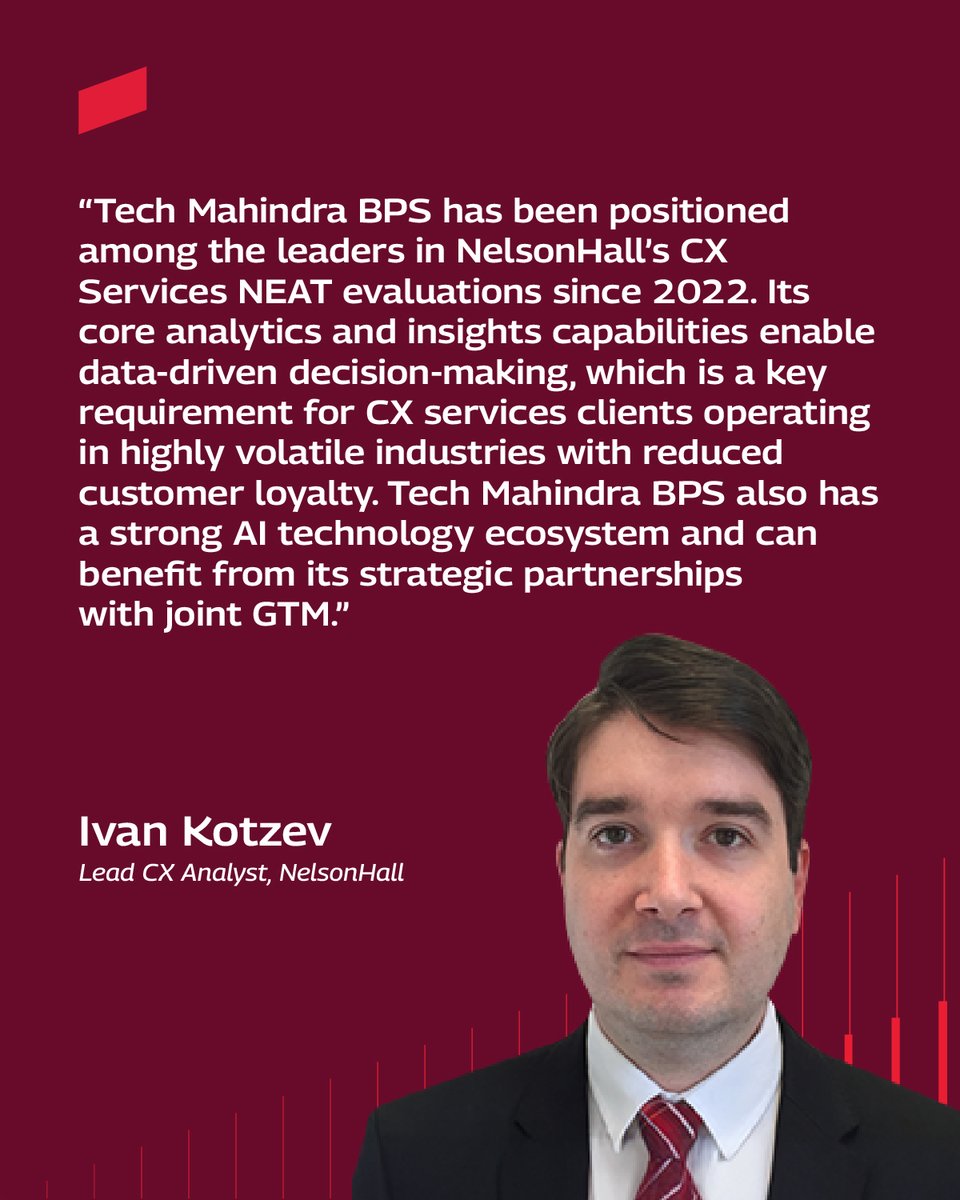 tech_mahindra's tweet image. @tech_mahindra has been recognized as a Leader for the 4th year in a row in NelsonHall’s CX Services Transformation 2025 NEAT.

This means we’re continuing to raise the bar for digital-first customer experiences.

How do we make it happen? With Navixus Consulting CoE and BORN XDS…