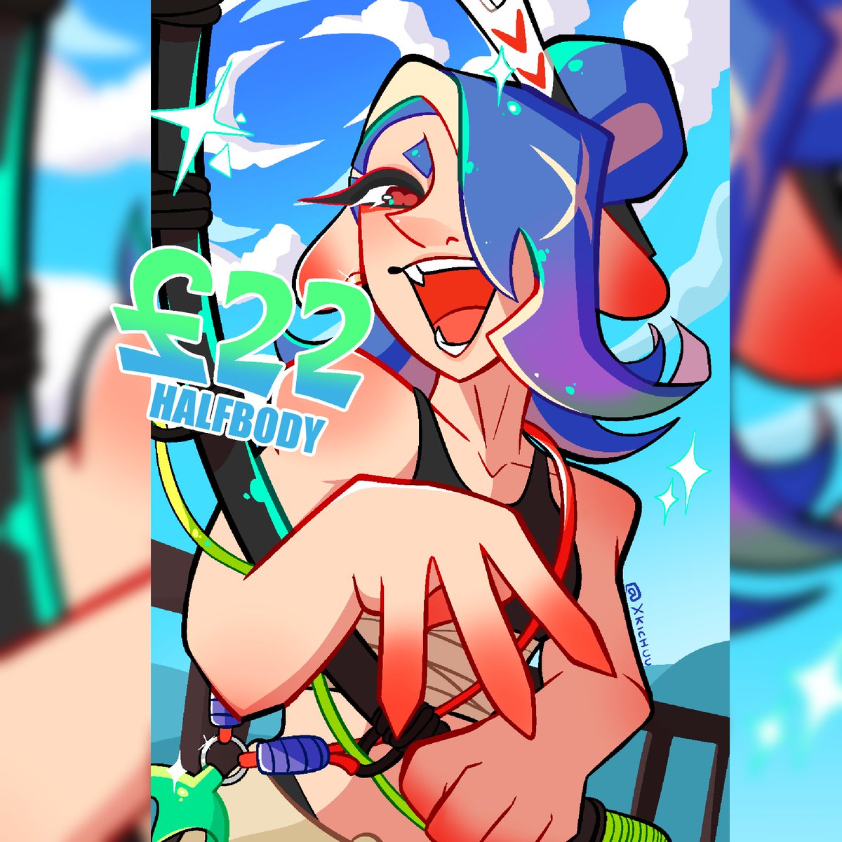 Xkichuu's tweet image. Hello! I’m opening my c0mm$ 🐙
Please visit my Kofi shop in my bio if interested 
— Additional characters are discounted
—  Weapons✅Groups✅Couples✅

1-1.5 week turnaround | First come first serve 🎏
Retweets appreciated, thank you for your support 🫶
#splatoon3 #splatoon3