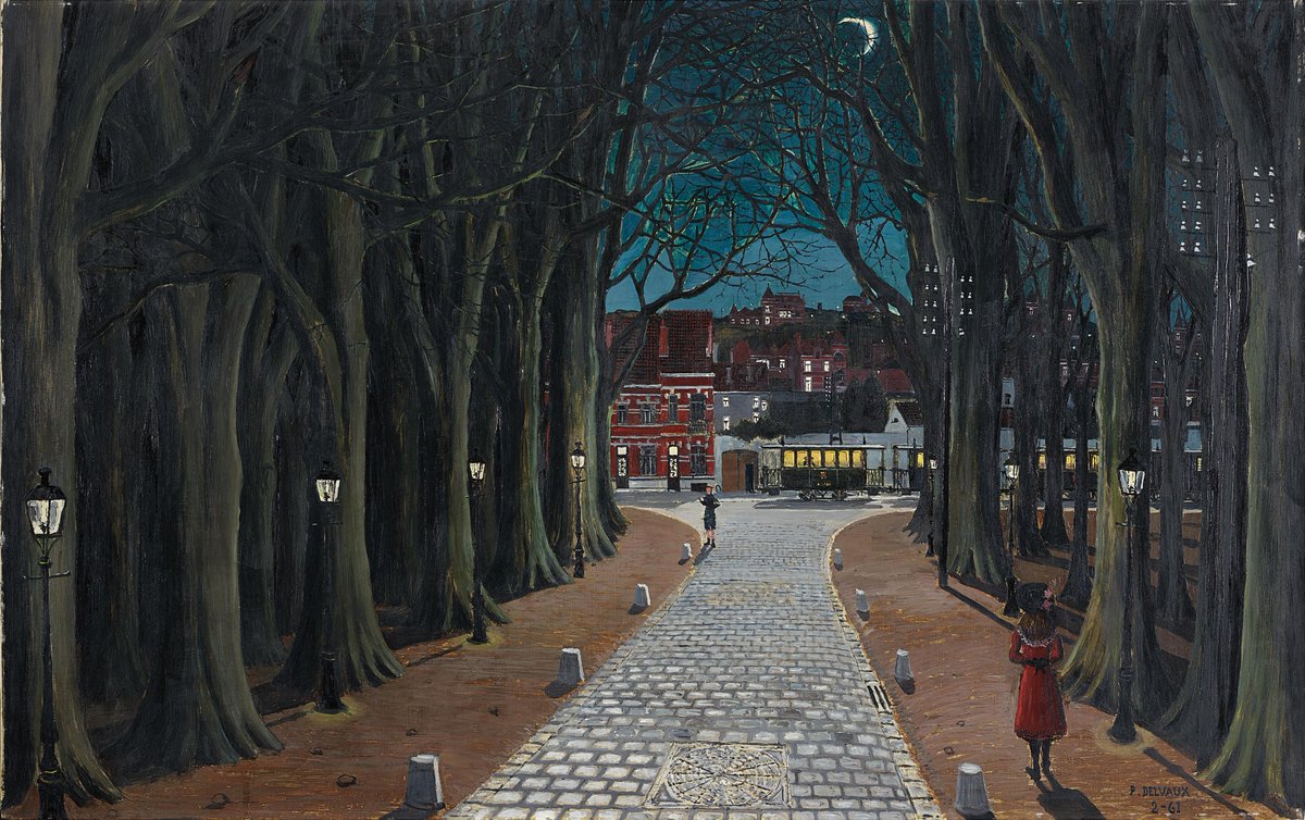 Paul Delvaux, Soir d'hiver, 1961