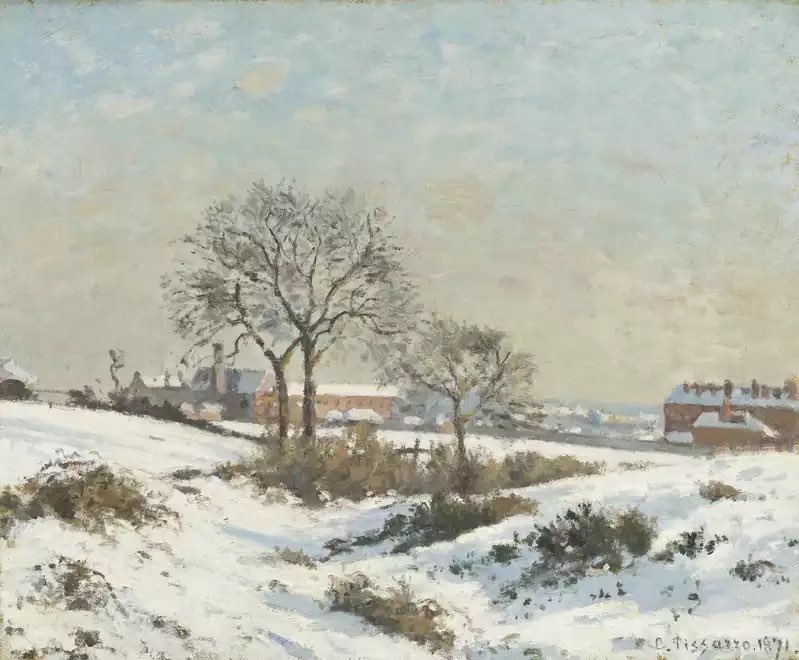 allontanarsio's tweet photo. Landscapes covered in snow by Camille Pissarro https://t.co/VZHCq3R7hP