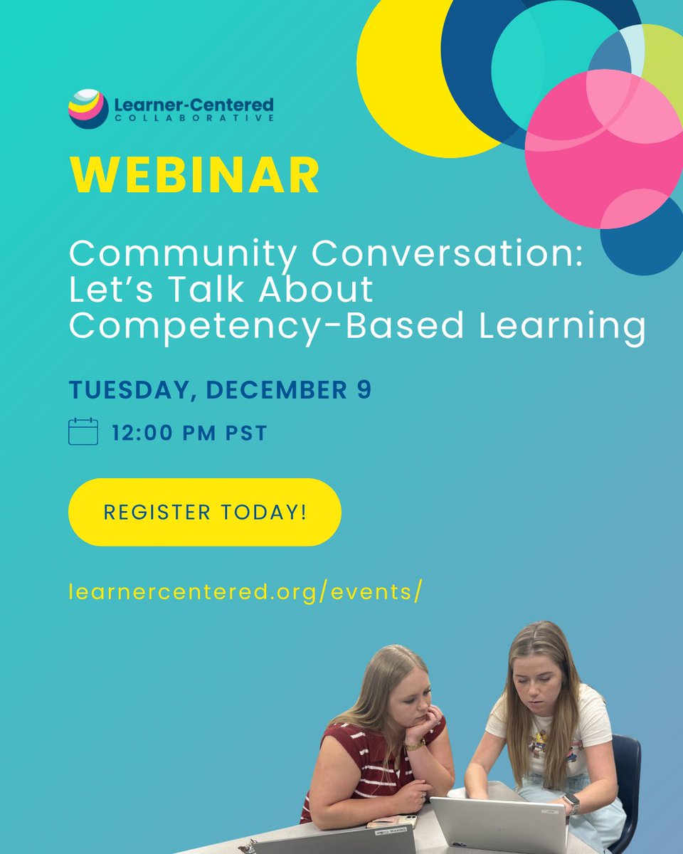LCCollaborative's tweet image. 📚 Join us for an engaging, interactive conversation that puts practice at the center. In this 1-hour session, you’ll hear authentic stories, creative strategies, and real-life insights from 3 schools navigating the shift to competency-based learning.

hubs.ly/Q03V7-350