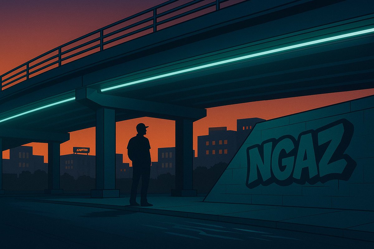 NoGimicksAllZap's tweet photo. An OG hinted the blueprint updates itself under the neon bridge. Slide into the crew chat. https://t.co/lKRC0uYnTn #NGAZ #Crypto #CleanLaunch https://t.co/6yk4YYchco