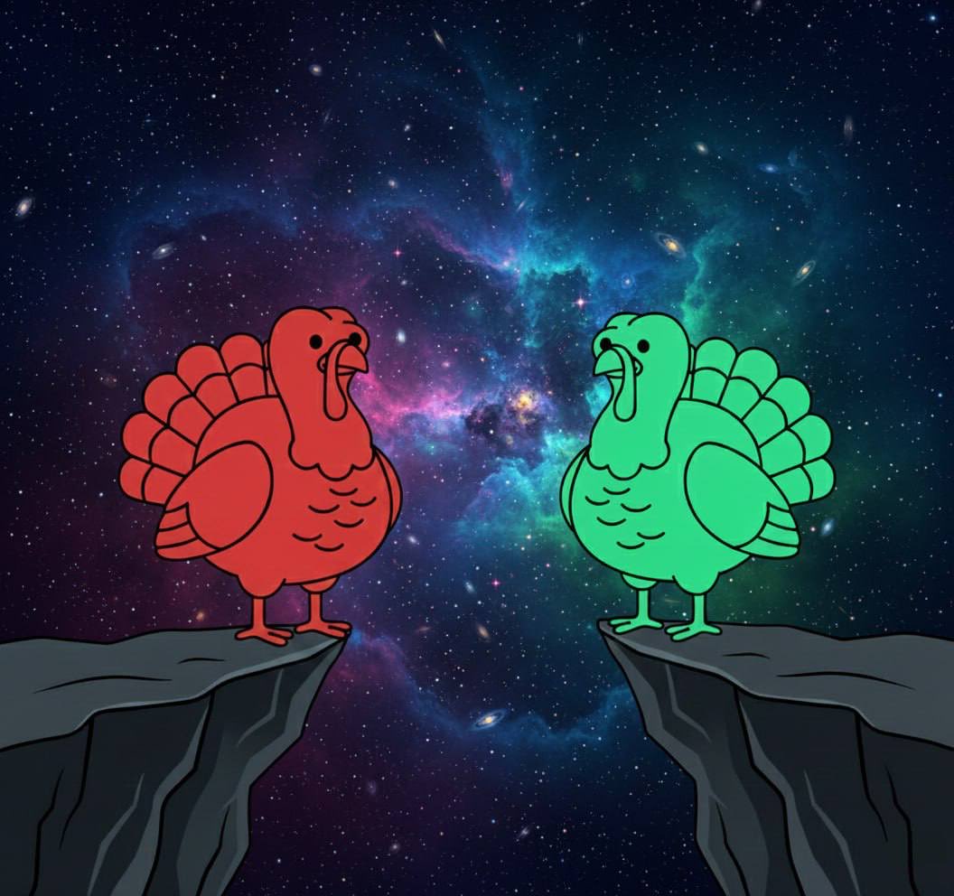 USDPonSOL's tweet photo. There are so many things happening right now that could impact $USD stability in the coming months, and the Fed’s decisions will likely rely on current developments.
It has been decided! Gobble and Waddle — soon-to-be legendary turkeys — but will they taste delicious?

FaFJBgTMn56nS2AtGTf4oUHXSa98XShhUtActkNgpump