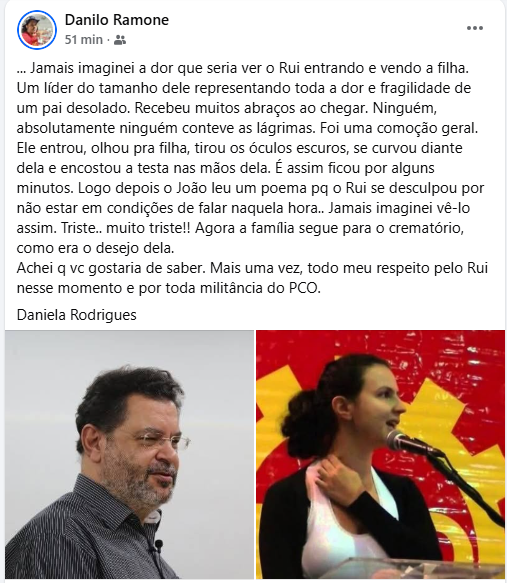 AleSMarq's tweet image. Conforme disse um amigo, dói e revolta mais nisto tudo que o Rui e o PCO sempre estão abertos a lutar por quem precisa.