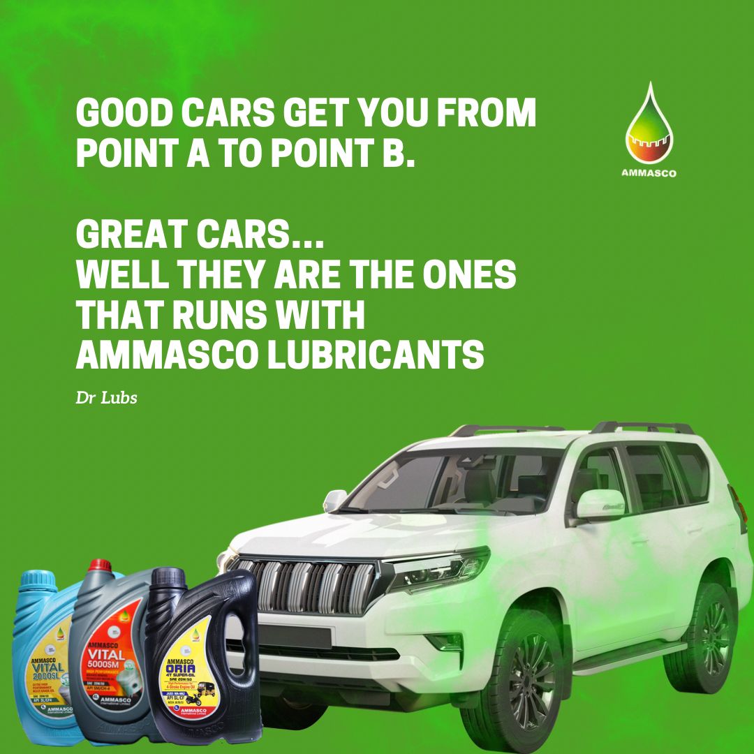 AmmascoLtd's tweet image. Every journey feels smoother when your engine is protected by Ammasco, where good cars become great.
#Ammasco #AmmascoLubricants #EngineProtection #QualityYouCanTrust #KeepMoving