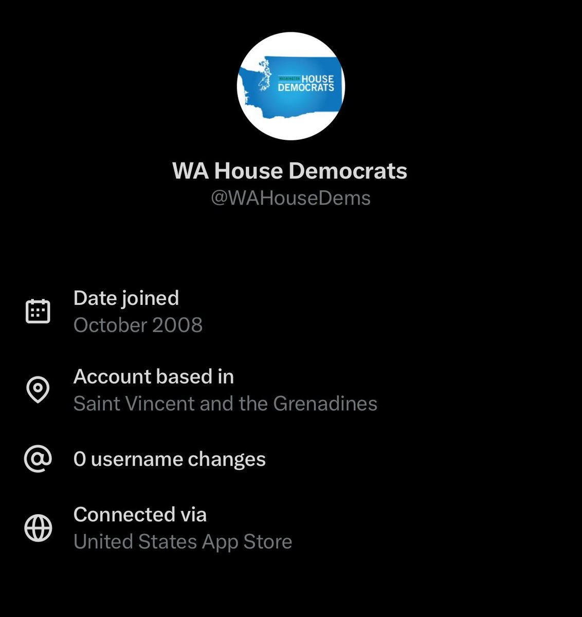 UnderWashington's tweet image. Hey @WAHouseDems…..

Why is your account based in the Caribbean?