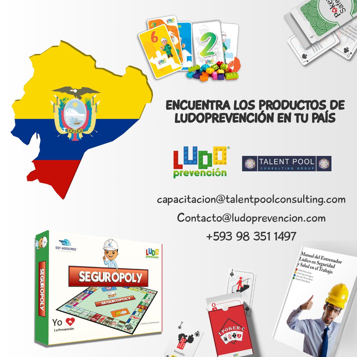 TalentPoolEc's tweet photo. Productos Ludoprevencion !
Entrega puerta a puerta a todo el país, incluido #IslasGalapagos https://t.co/3Q5hzzMzOZ
