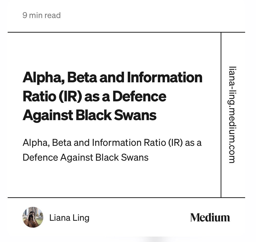 Balaena_Quant's tweet photo. High alpha means nothing if it is not consistent; 
low beta means little without meaningful signal; 
and IR is the sanity check that ties both together.

https://t.co/k6L6GOHis2 https://t.co/LcABiETLpH